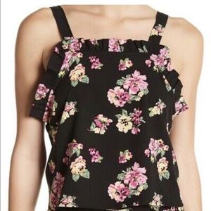 Nordstrom Abound Flower Ruffle Tank Size M NWT